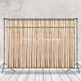 Lofaris Bamboo Fence Palm Leaf Wall Vintage Wood Backdrop